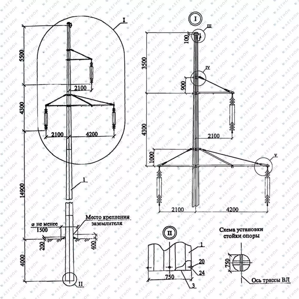Многогранная опора ПМ110-1
